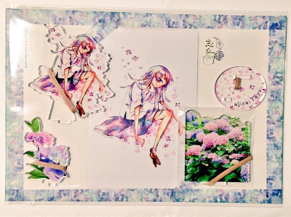 紫陽花弥葉のアクリルジオラマ