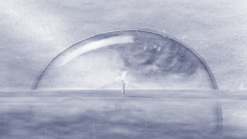 【動画素材】霧雨の海辺 / Haze Sea シネマチックループ背景 Monotone ver |海辺・霧・雨|オブジェあり・なし両バージョン収録 |4K+1080p|ココフォリア・VTuber歌枠・OBS対応 【シームレスループ / 音声なし / 商用利用可】