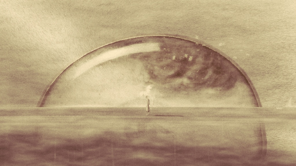 【動画素材】霧雨の海辺 / Haze Sea シネマチックループ背景 Sepia ver |海辺・霧・雨|オブジェあり・なし両バージョン収録 |4K+1080p|ココフォリア・VTuber歌枠・OBS対応 【シームレスループ / 音声なし / 商用利用可】