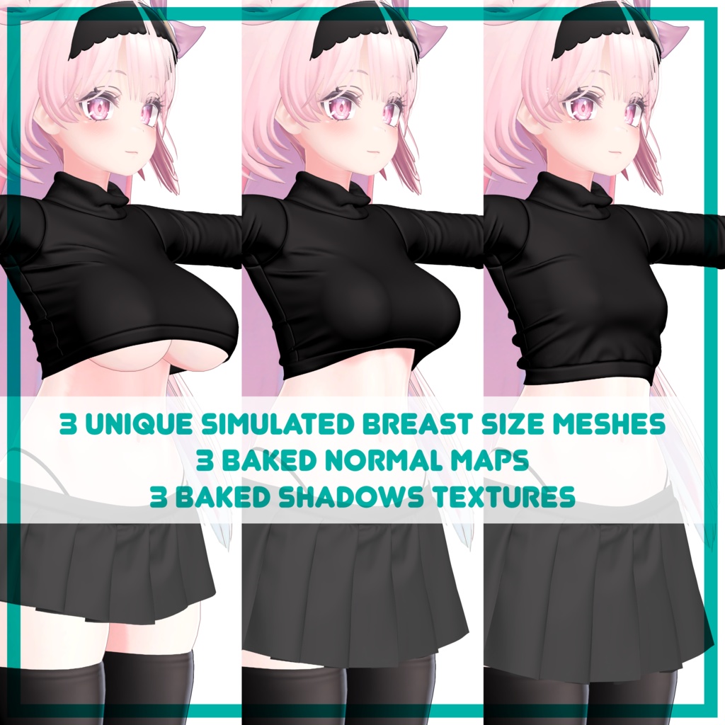 「セレスティア」Croptop Turtleneck Sweater for Selestia