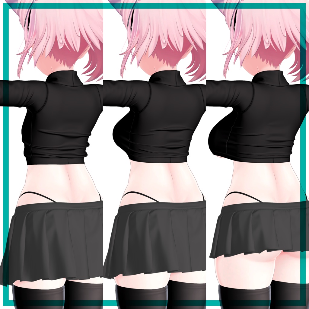 「セレスティア」Croptop Turtleneck Sweater for Selestia