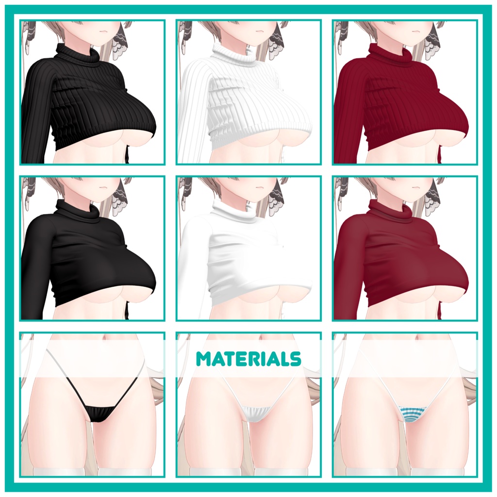 「マヌカ」Croptop Turtleneck Sweater for Manuka