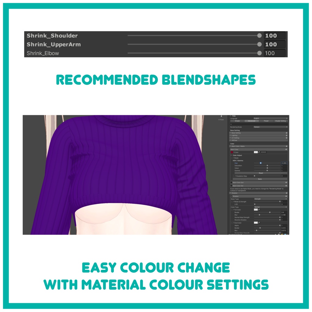 「マヌカ」Croptop Turtleneck Sweater for Manuka