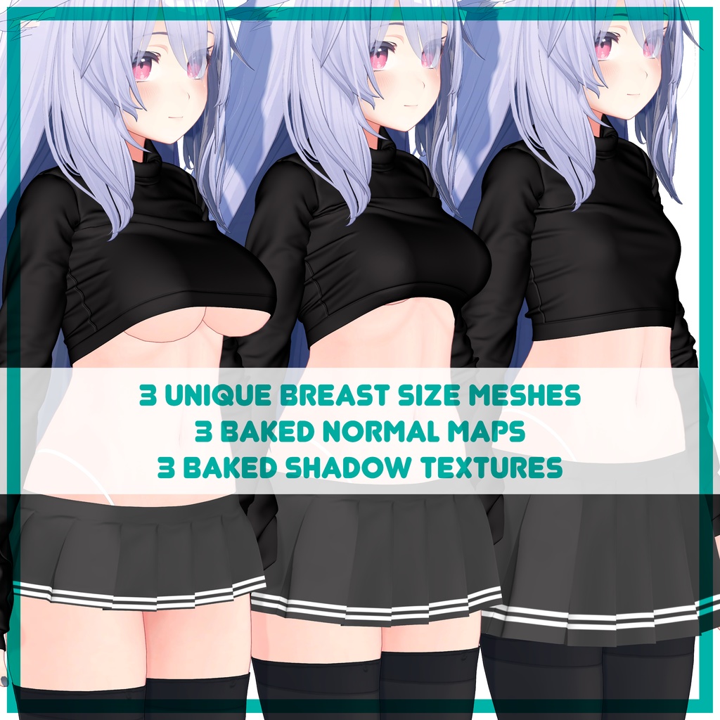 「桔梗」Croptop Turtleneck Sweater for Kikyo