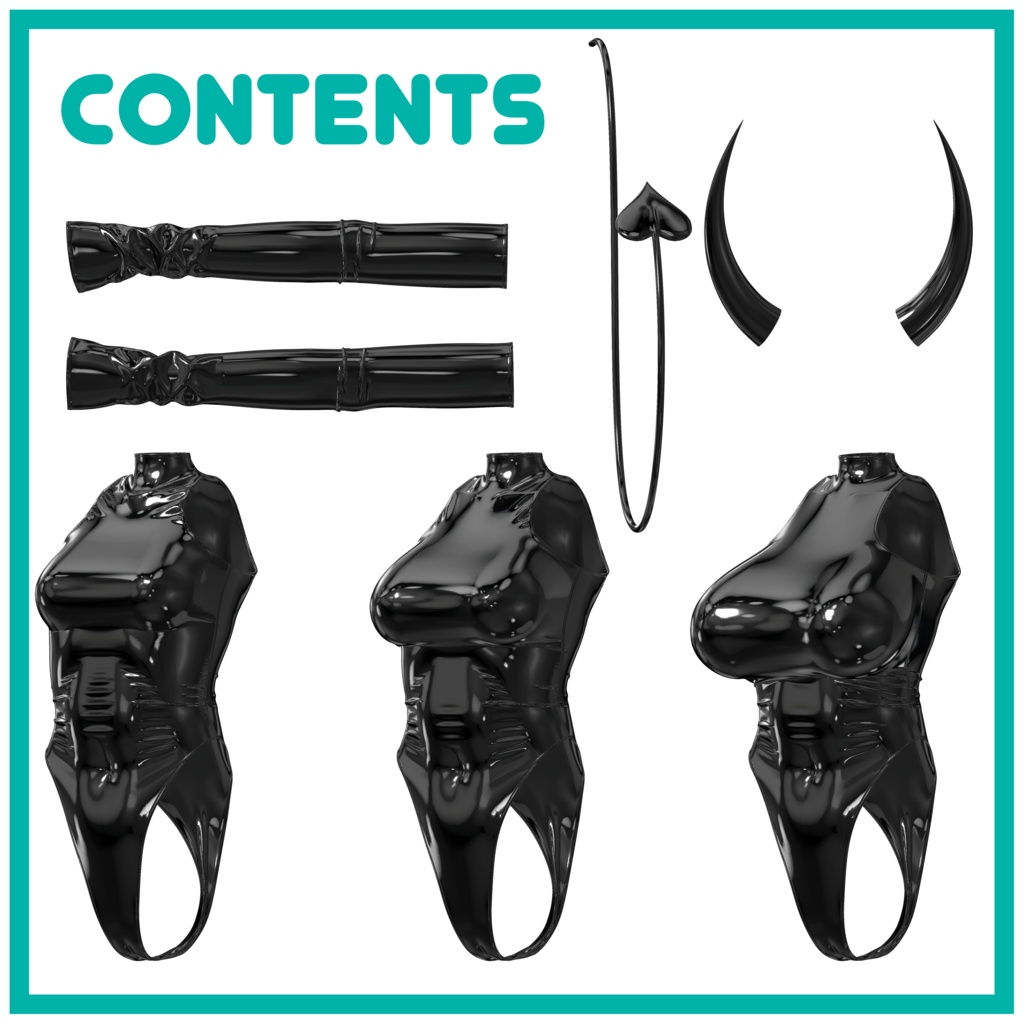 【3アバター対応】Latex Succubus