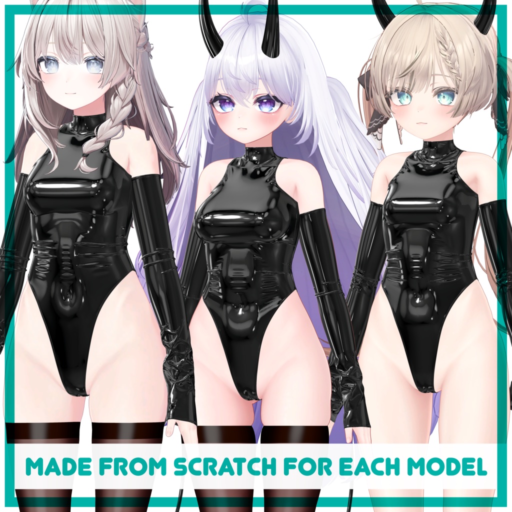 【3アバター対応】Latex Succubus