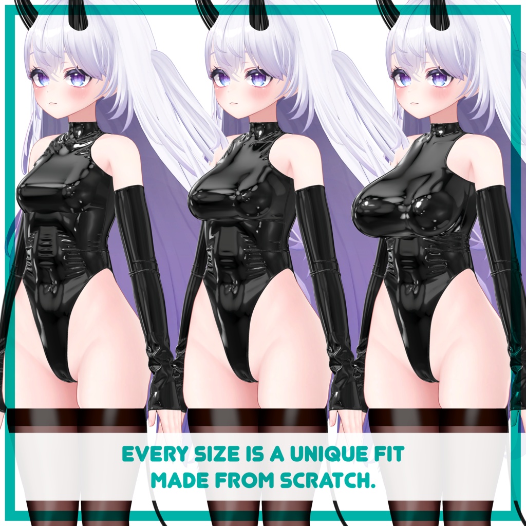 【3アバター対応】Latex Succubus