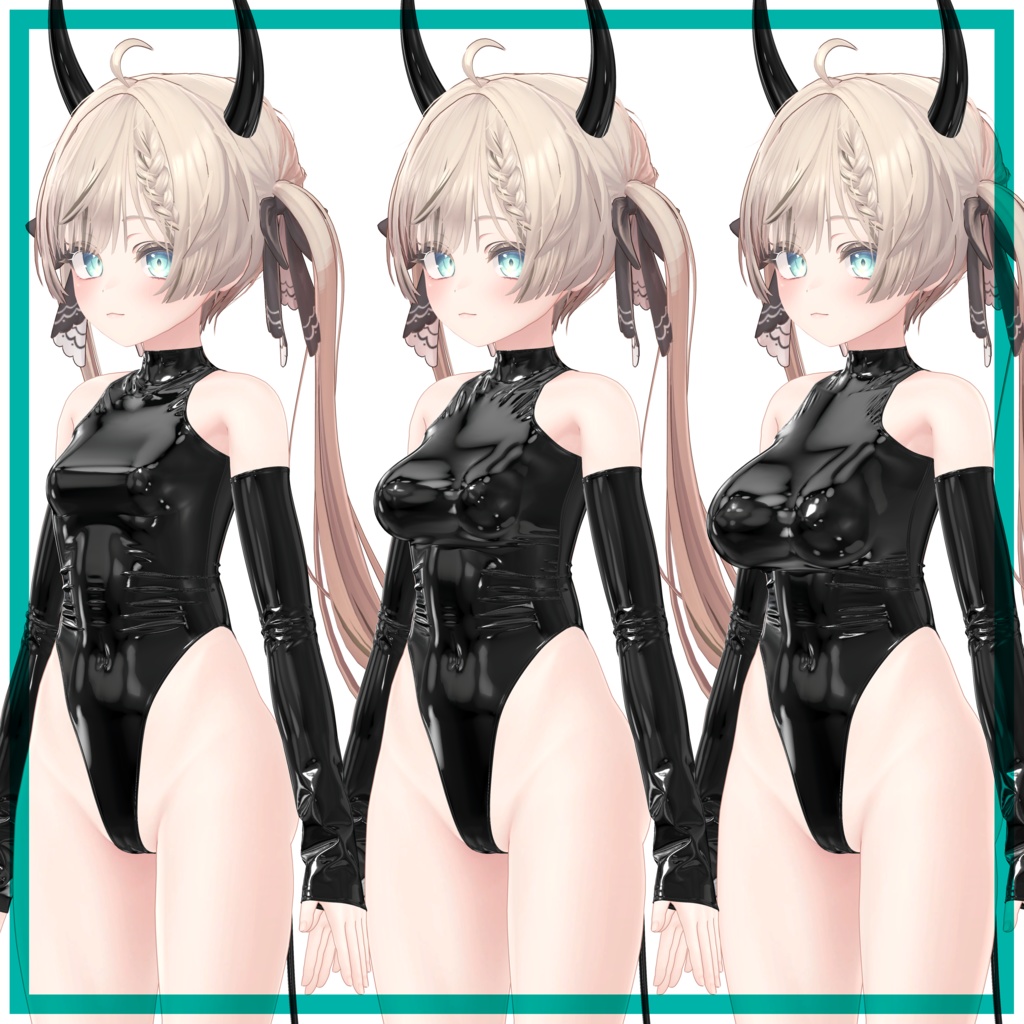 【3アバター対応】Latex Succubus