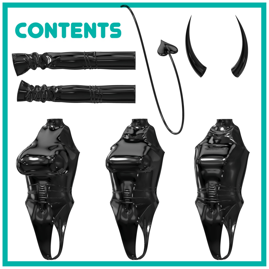 「ショコラ|シフォン | ライム」Latex Succubus for Chocolat, Chiffon & Lime