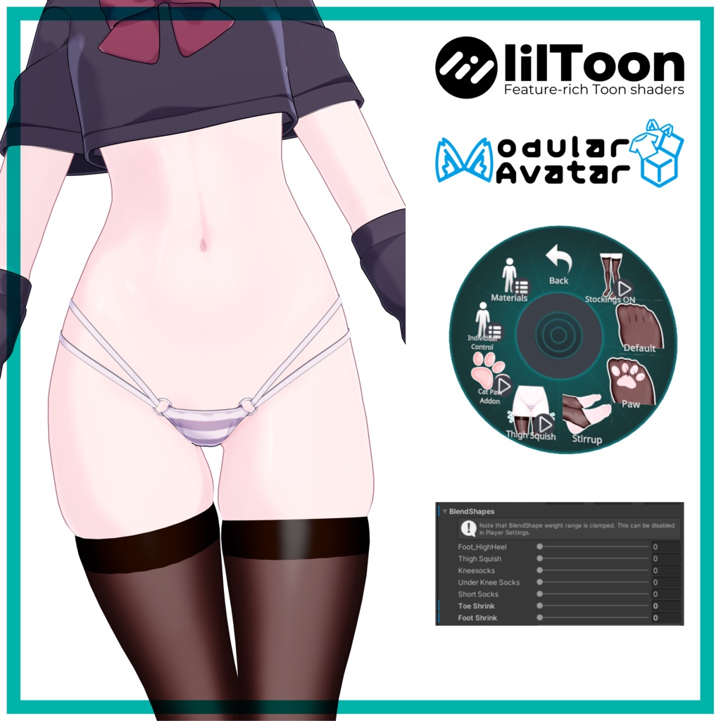 「ショコラ」食い込みストッキング Thigh squish stockings for Chocolat