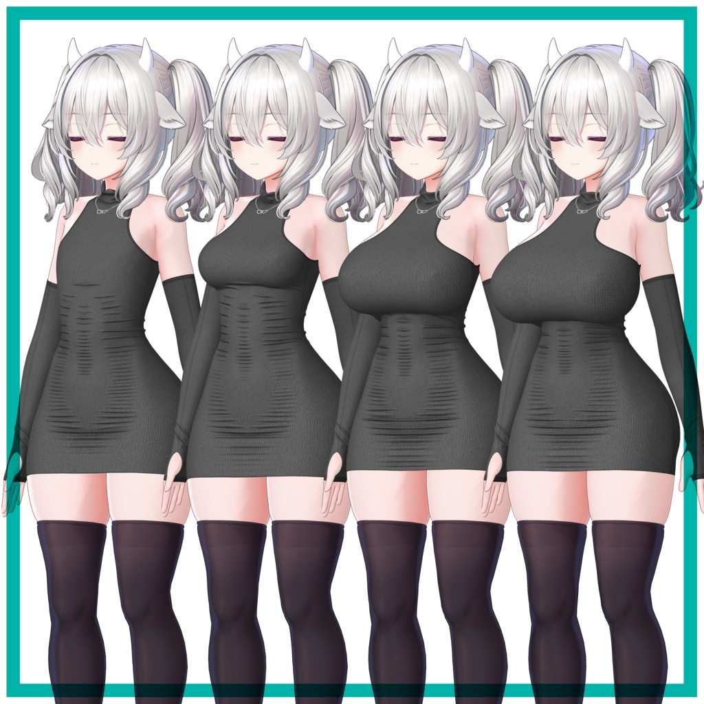 【複数アバター対応】タートルネックドレス - Turtleneck Dress