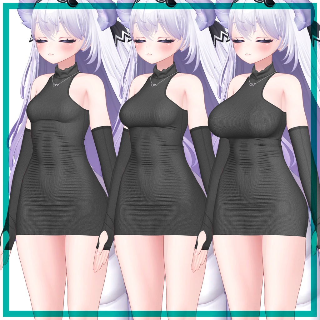 【複数アバター対応】タートルネックドレス - Turtleneck Dress