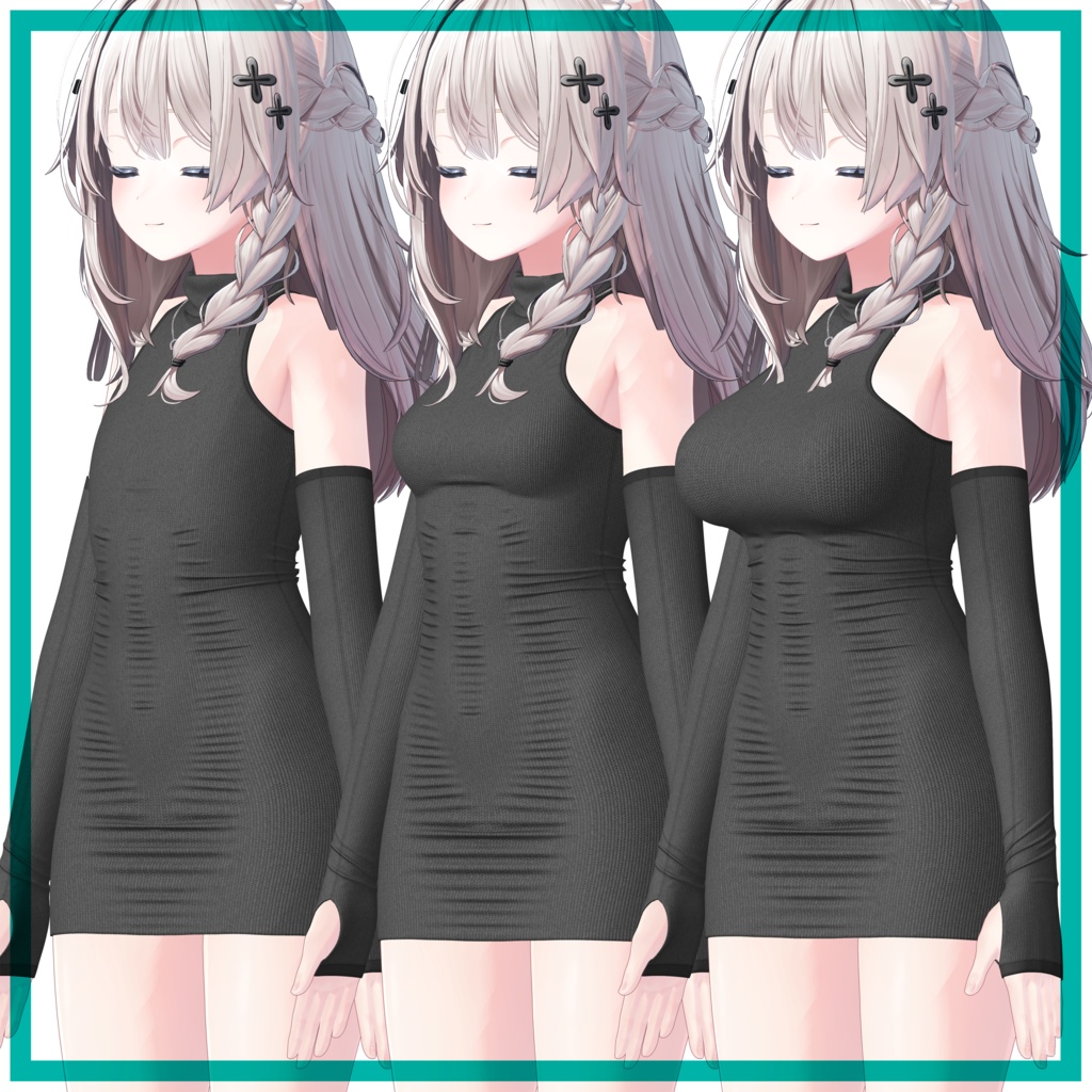 【複数アバター対応】タートルネックドレス - Turtleneck Dress