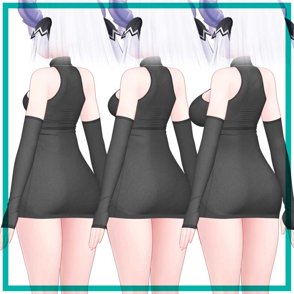 【複数アバター対応】タートルネックドレス - Turtleneck Dress