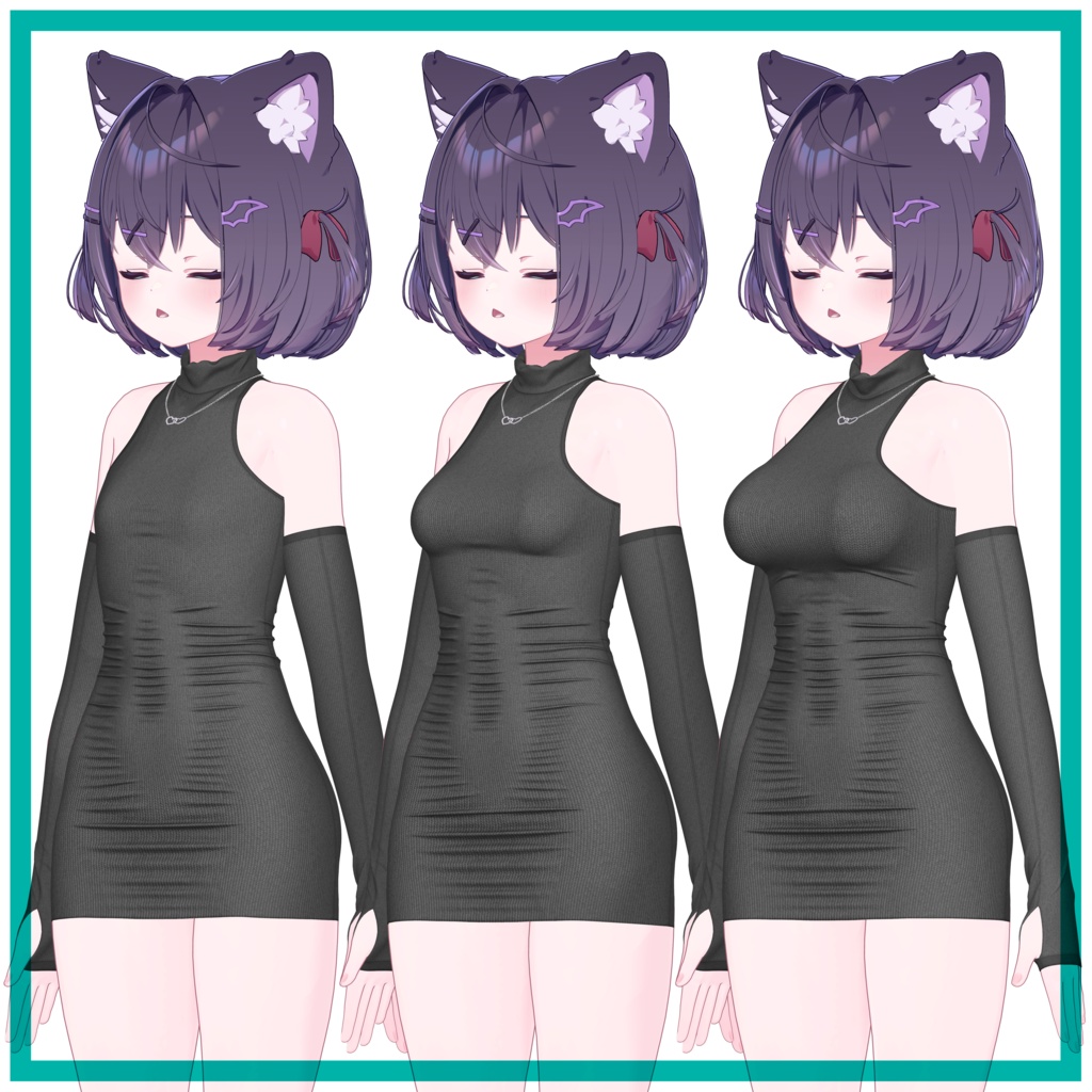【複数アバター対応】タートルネックドレス - Turtleneck Dress