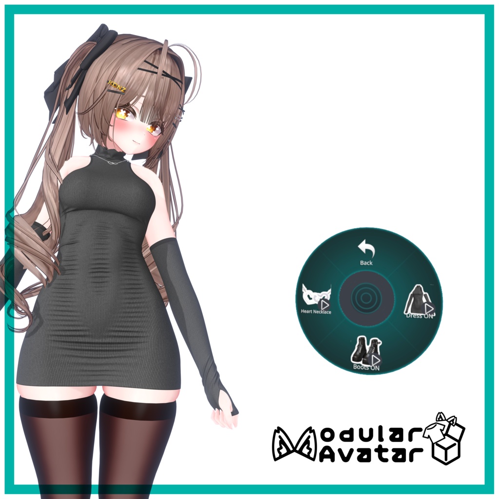 【複数アバター対応】タートルネックドレス - Turtleneck Dress