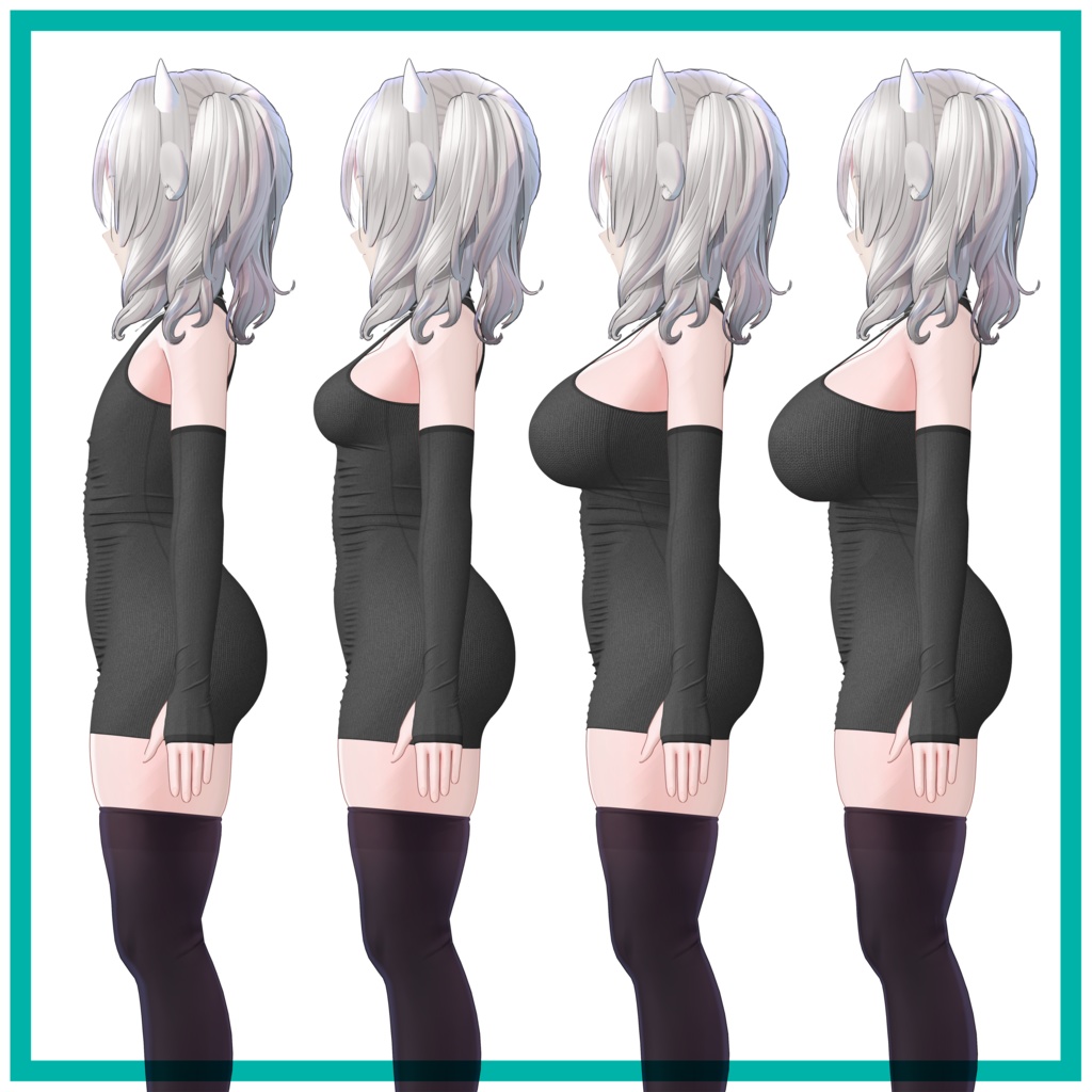 【複数アバター対応】タートルネックドレス - Turtleneck Dress