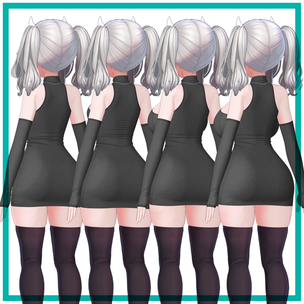 【複数アバター対応】タートルネックドレス - Turtleneck Dress