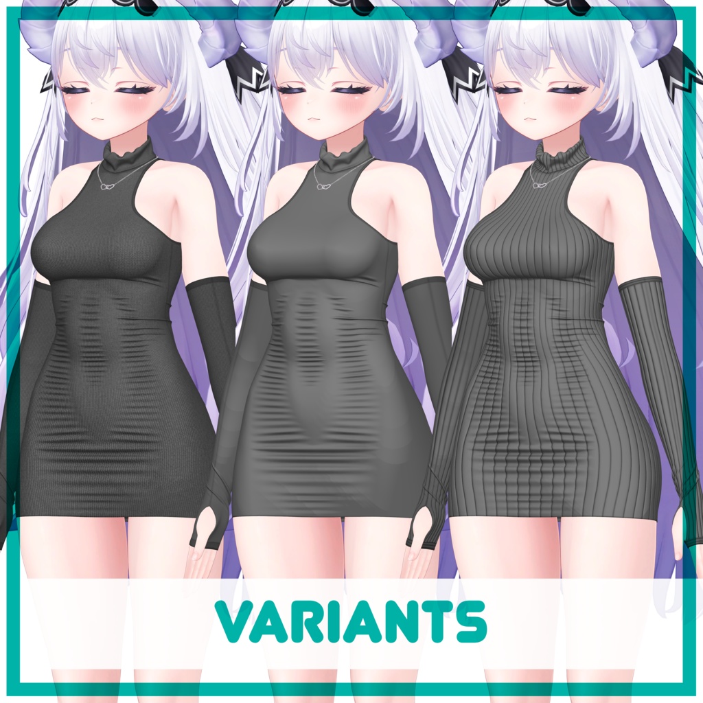 【複数アバター対応】タートルネックドレス - Turtleneck Dress