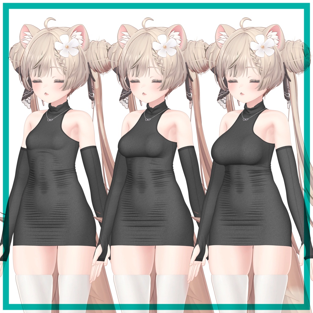 【複数アバター対応】タートルネックドレス - Turtleneck Dress