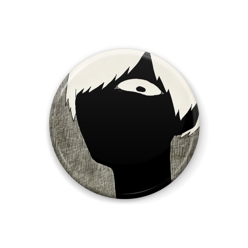 視線の缶バッジ