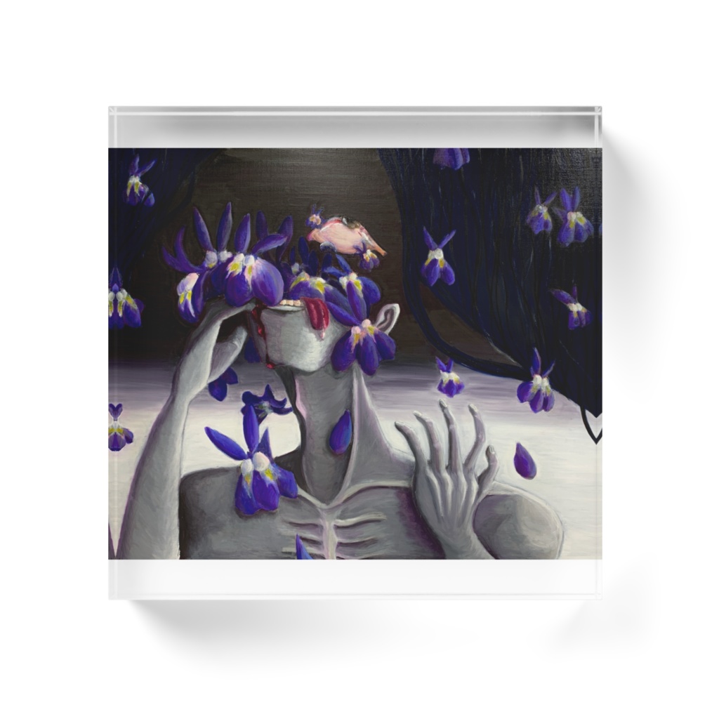 溺れるアクリルブロック