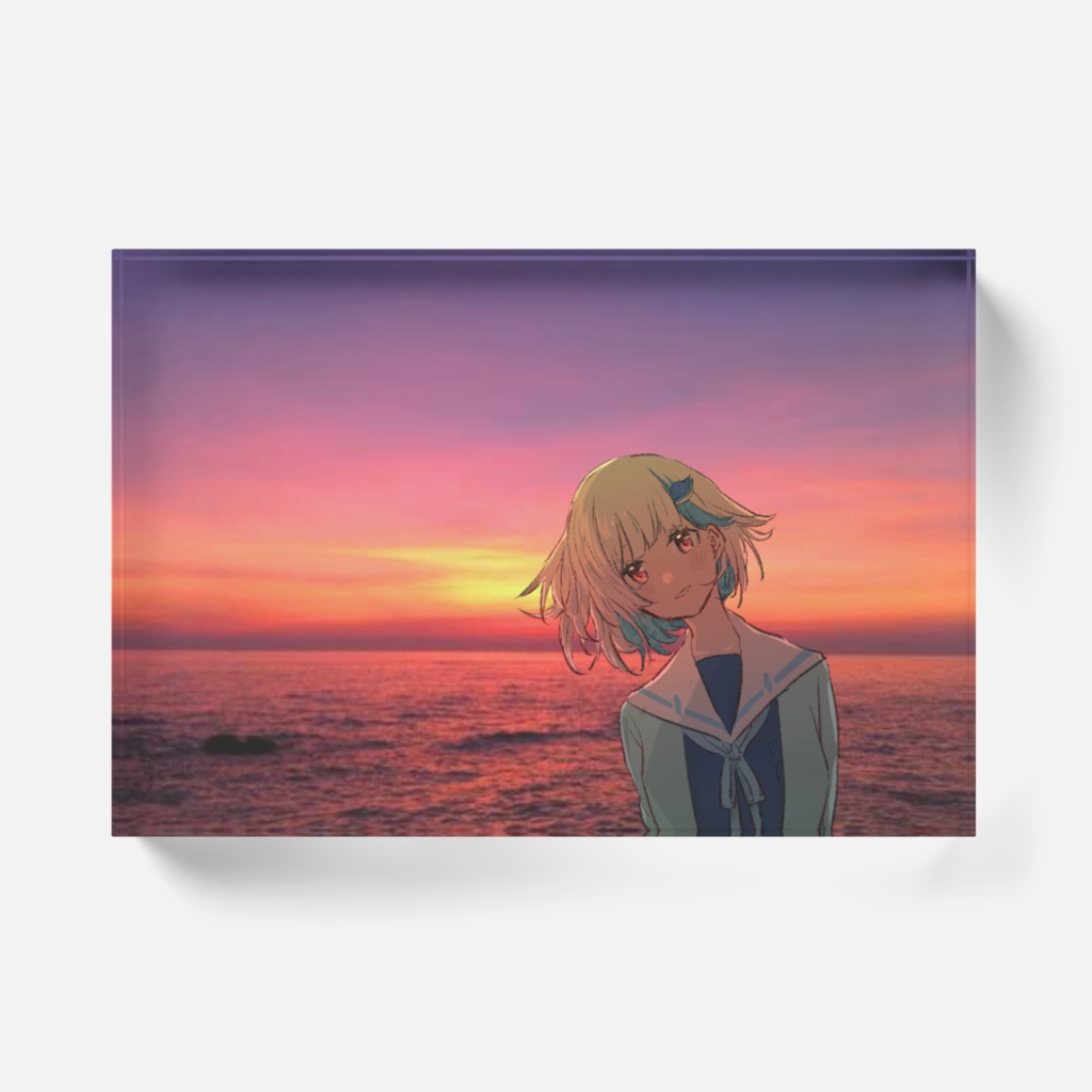 夕焼けアクリルブロック