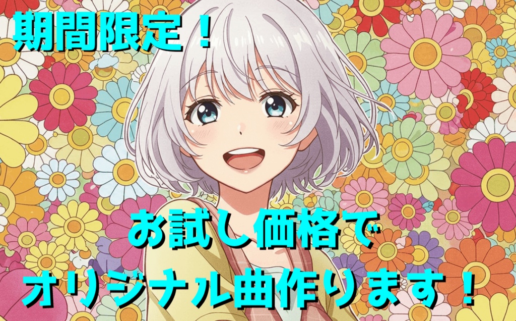 【お試し限定価格】オリジナル楽曲制作依頼(作詞・作曲・歌入れセット)＊1曲分