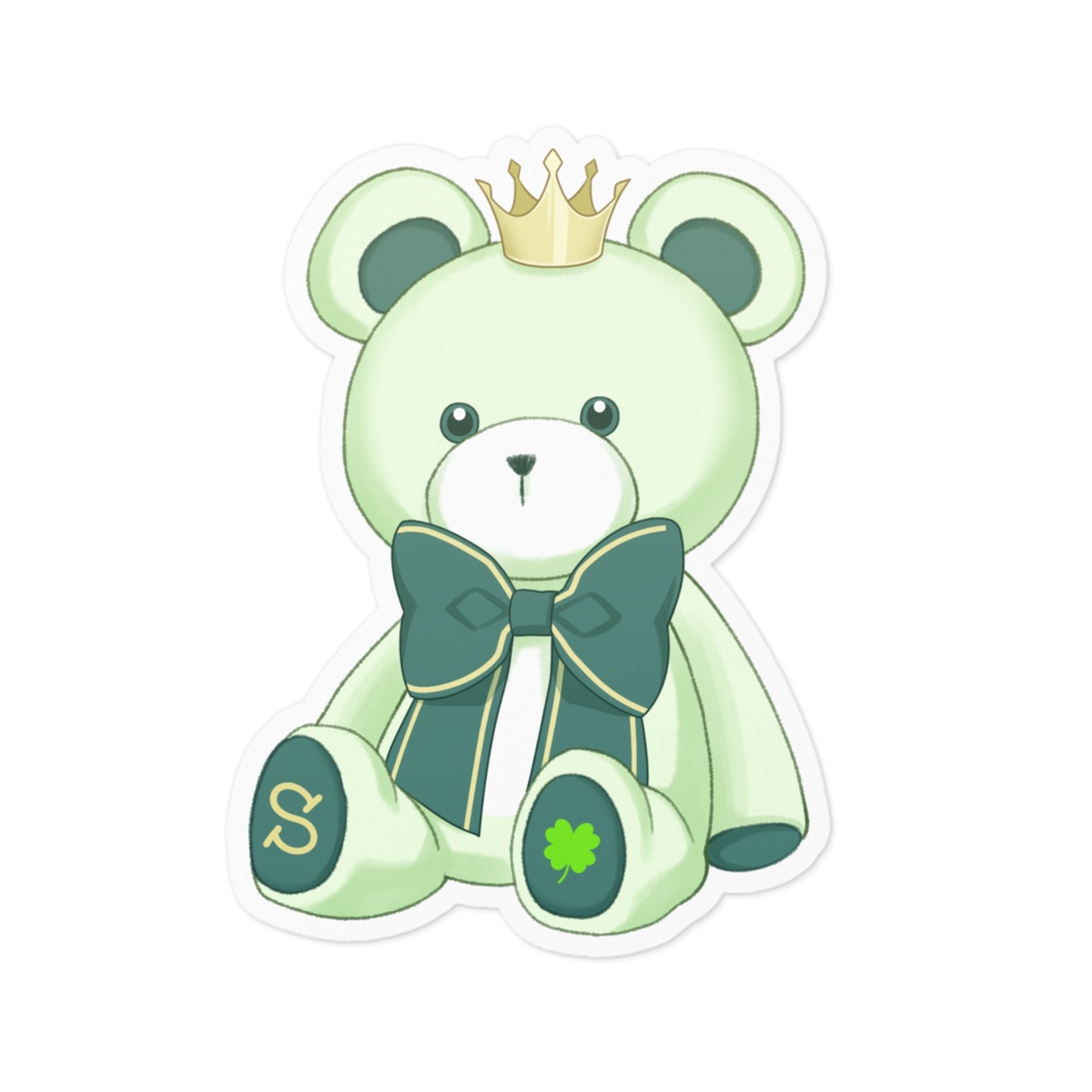 クマのぬいぐるみステッカー
