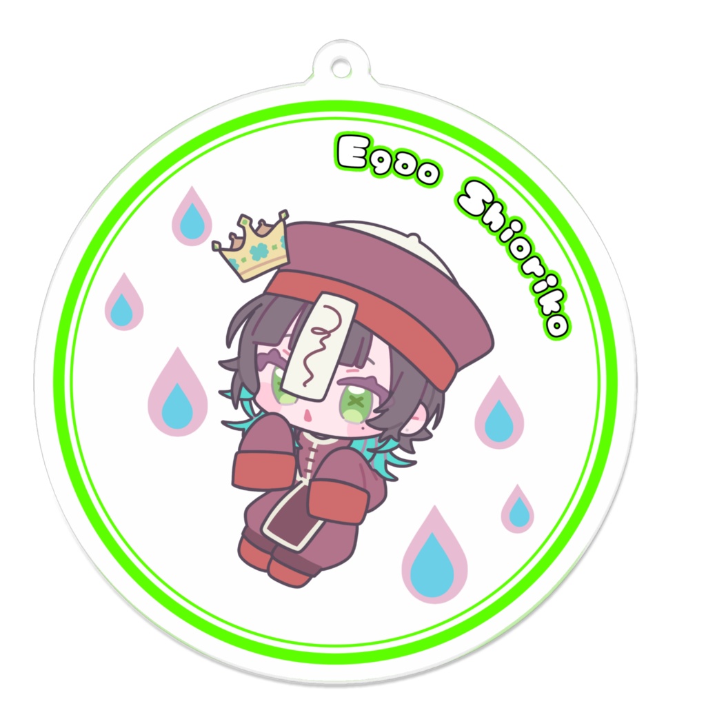 キョンシー栞子浮遊アクキー💚ྀི
