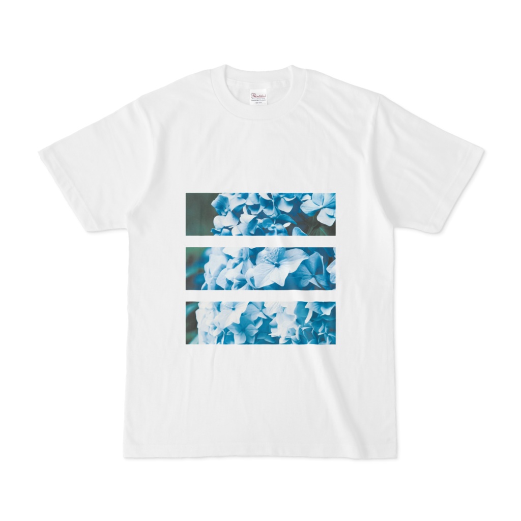 青いお紫陽花のおTシャツ(おユニセックスサイズ)
