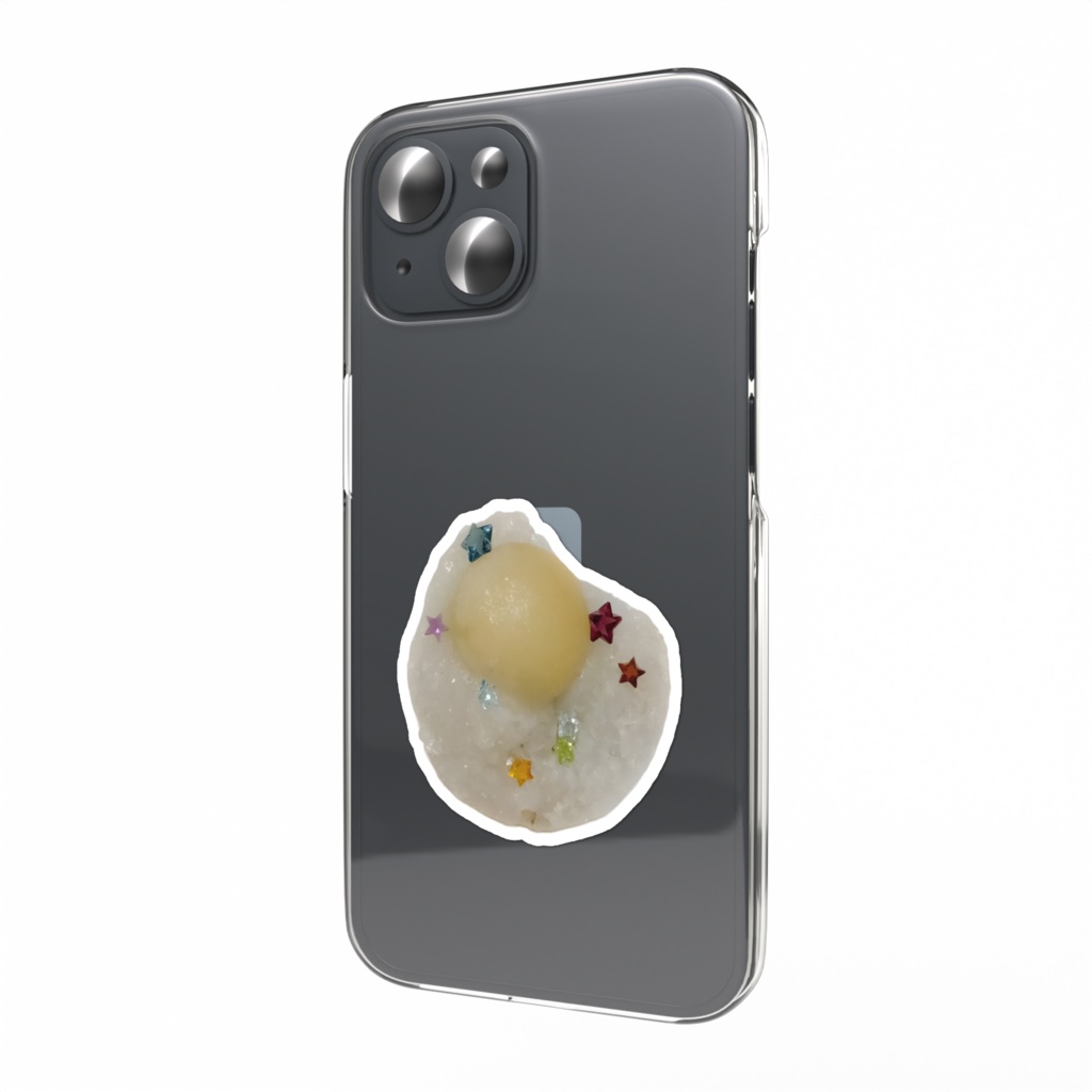 お石のお月様とお星様のおステッカー