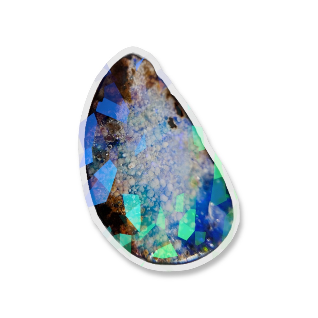 おボルダーオパールのキラキラおステッカー