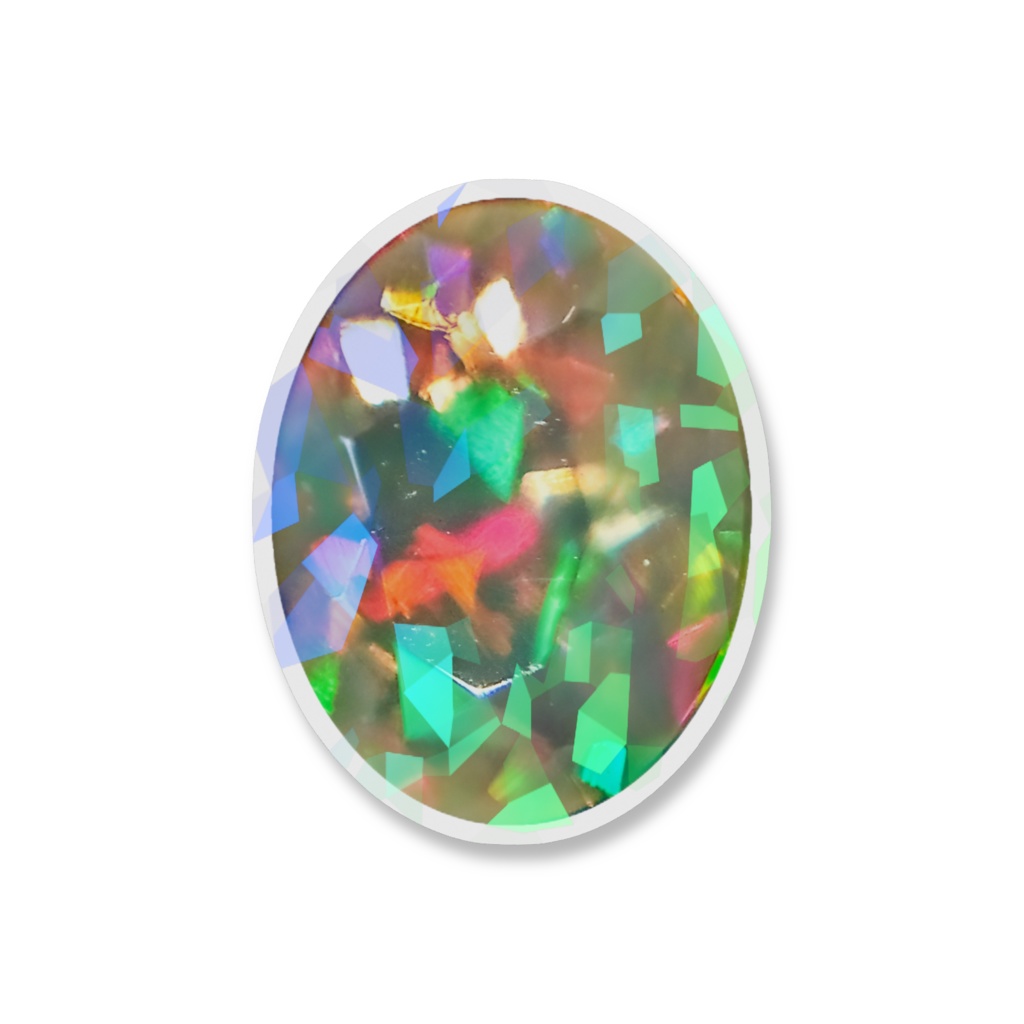 御オパールのキラキラおステッカー