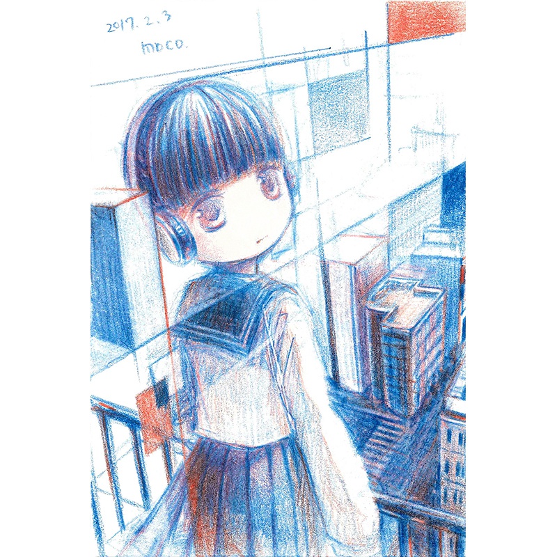 ドローイング集「#赤青鉛筆ドローイング 2」