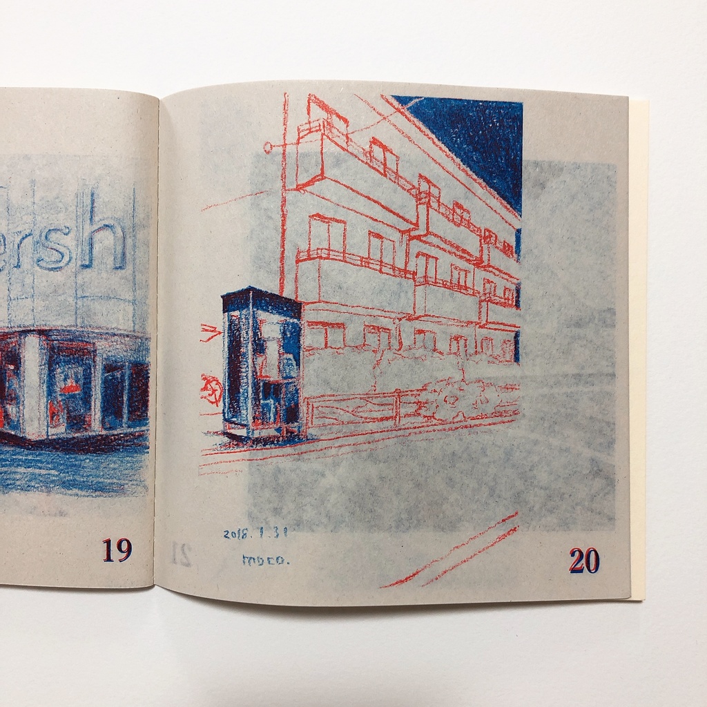 ドローイング集「#赤青鉛筆ドローイング 4」