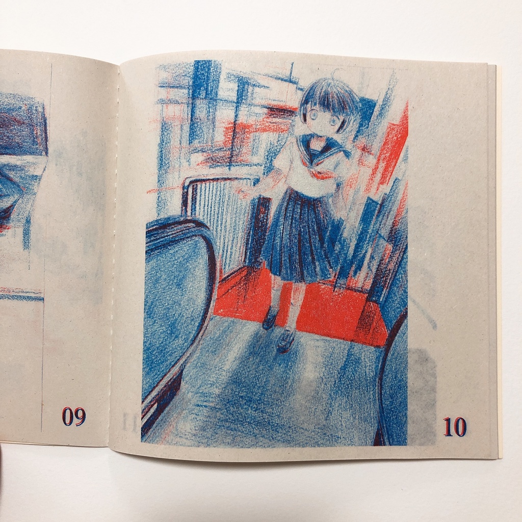 ドローイング集「#赤青鉛筆ドローイング 4」