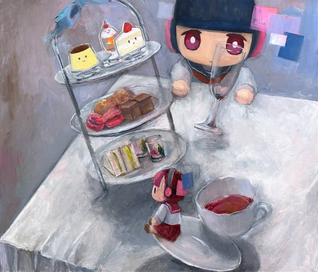 原画「主催のいないパーティーの跡地 」 painting artwork