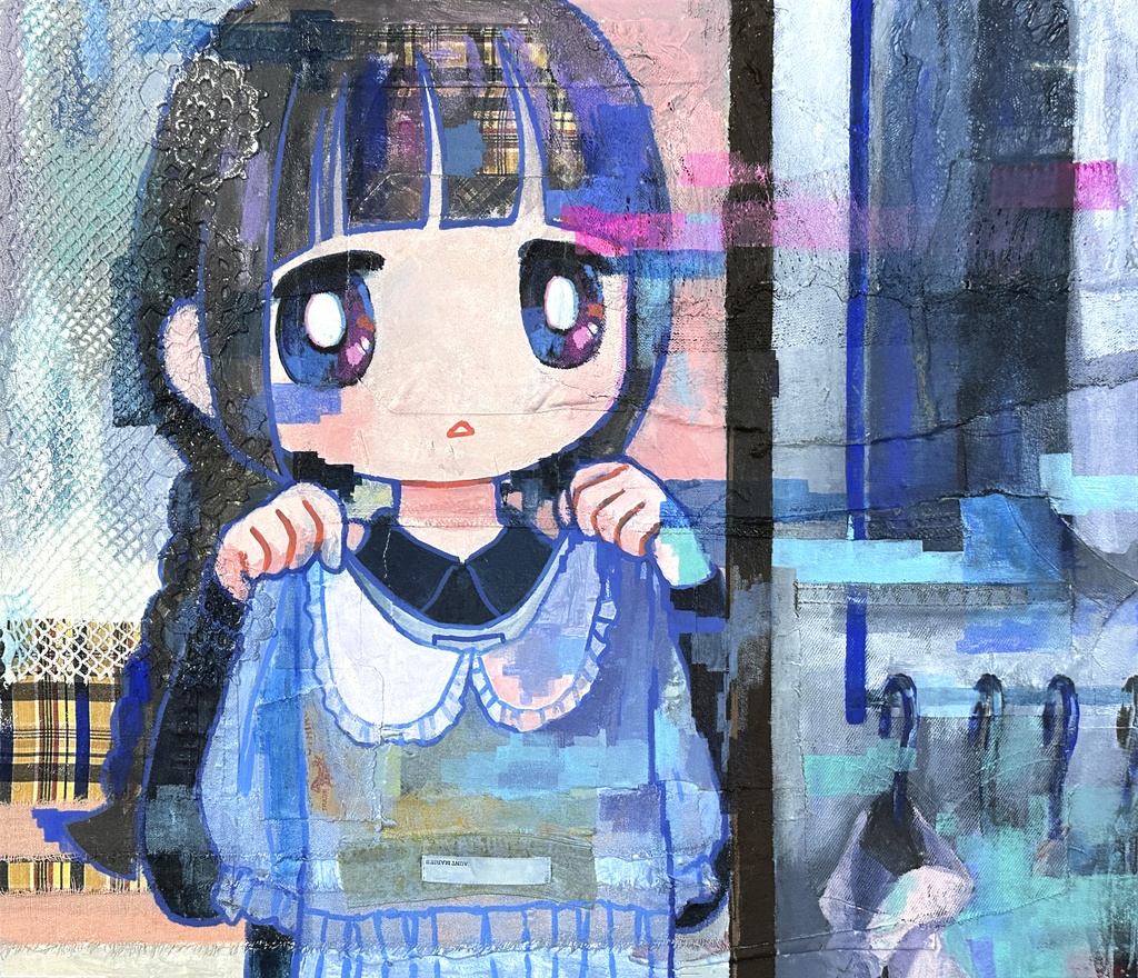原画「似合うかな 」 painting artwork