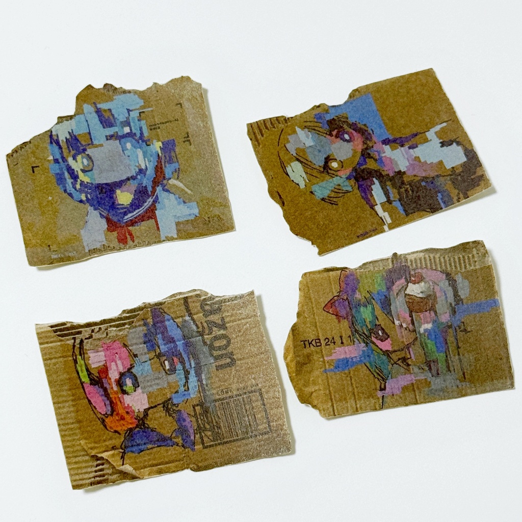 クラフト紙シール 4枚セット