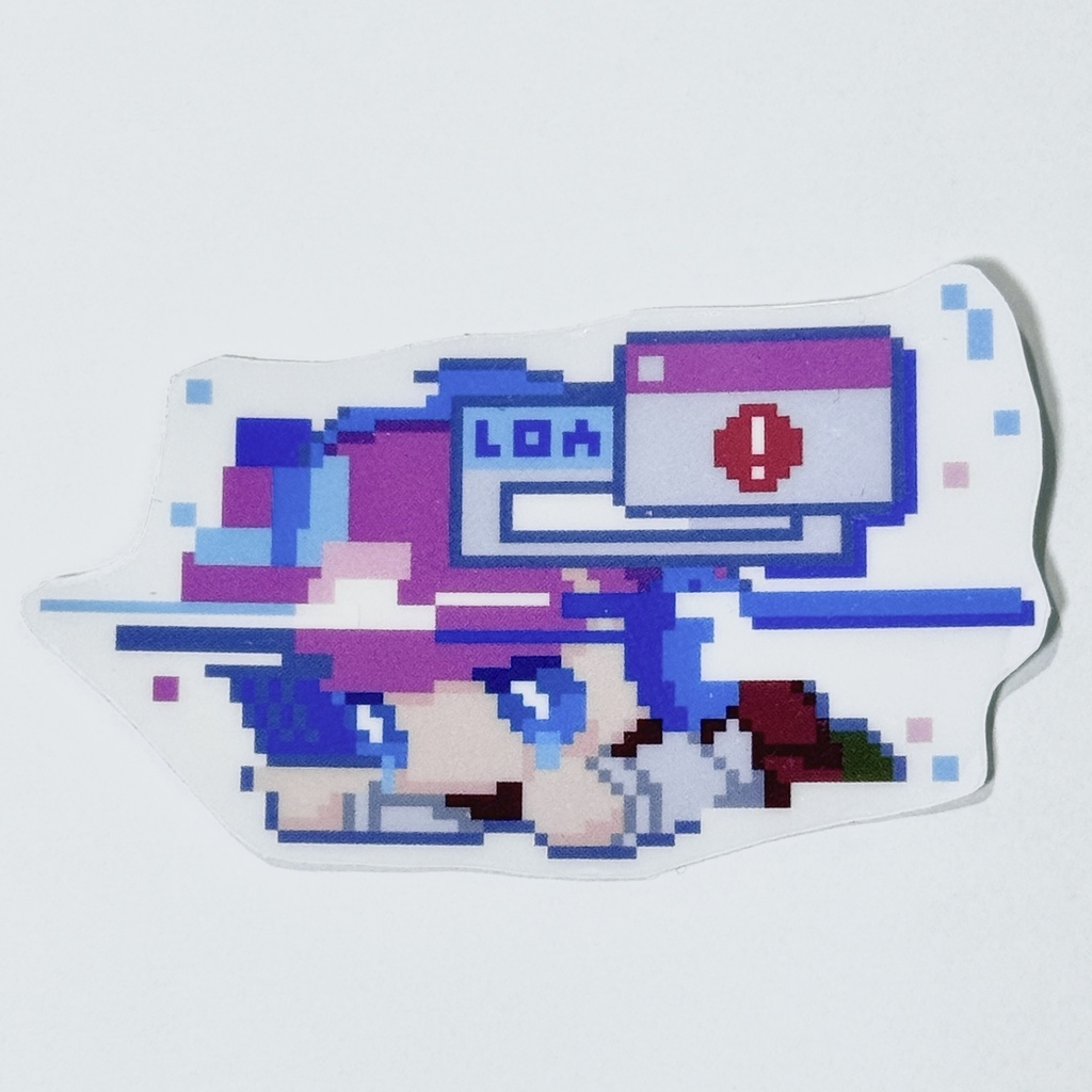 クリアステッカー『ERROR ドット絵ヘッドホンちゃん』