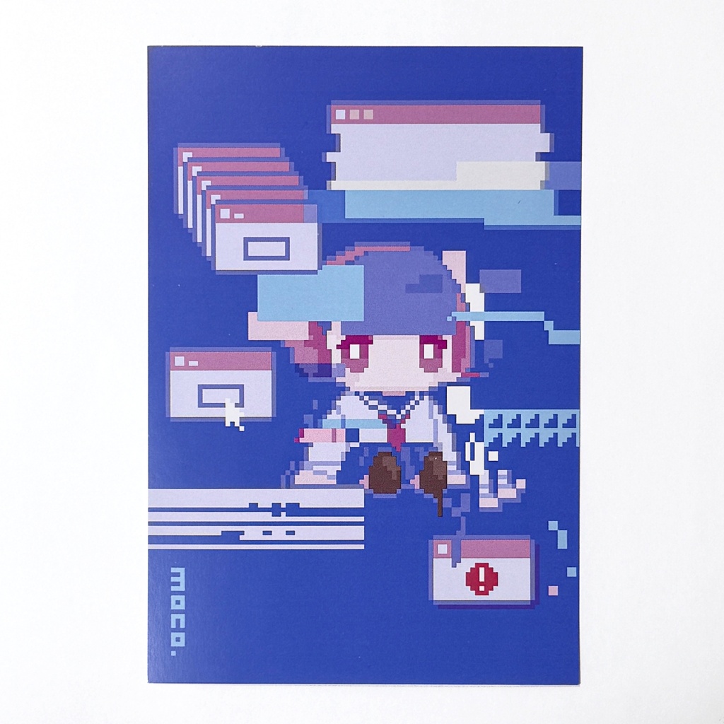 ポストカード『LOADING-glitch ヘッドホンちゃん』