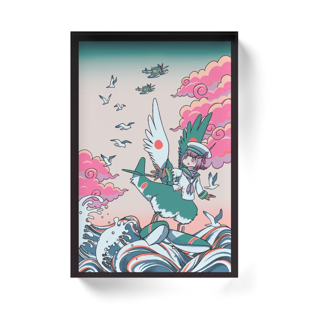 瑞雲イラストアクリルブロック