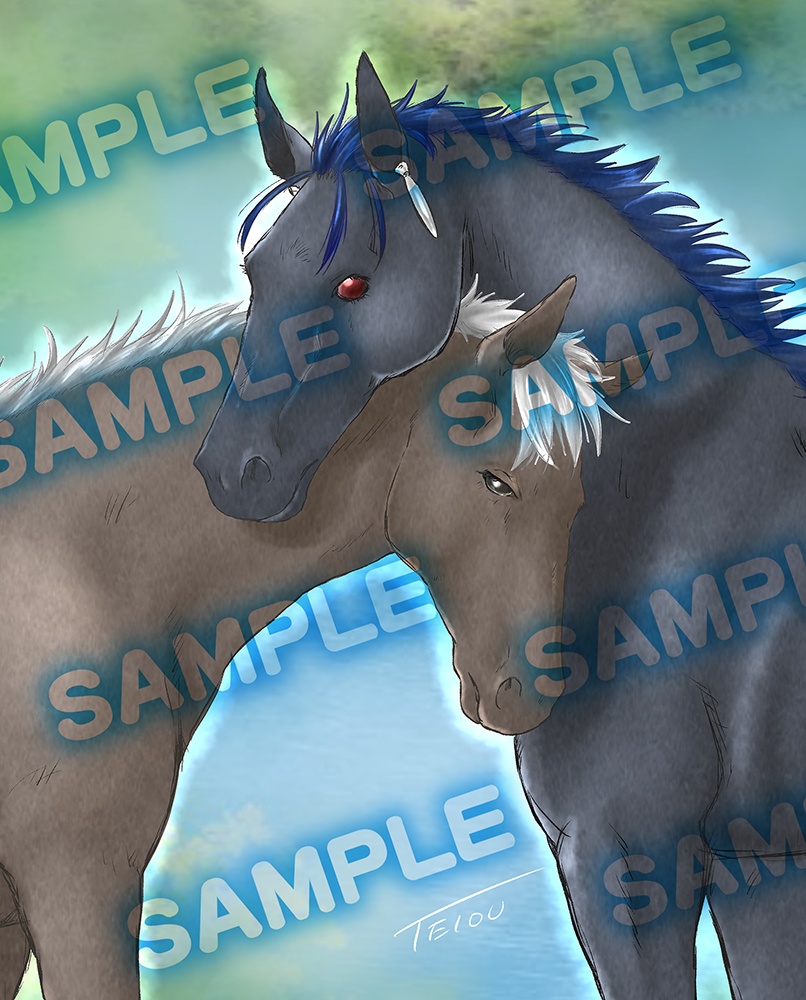 【けも】キャンバスプリント【馬槍弓】