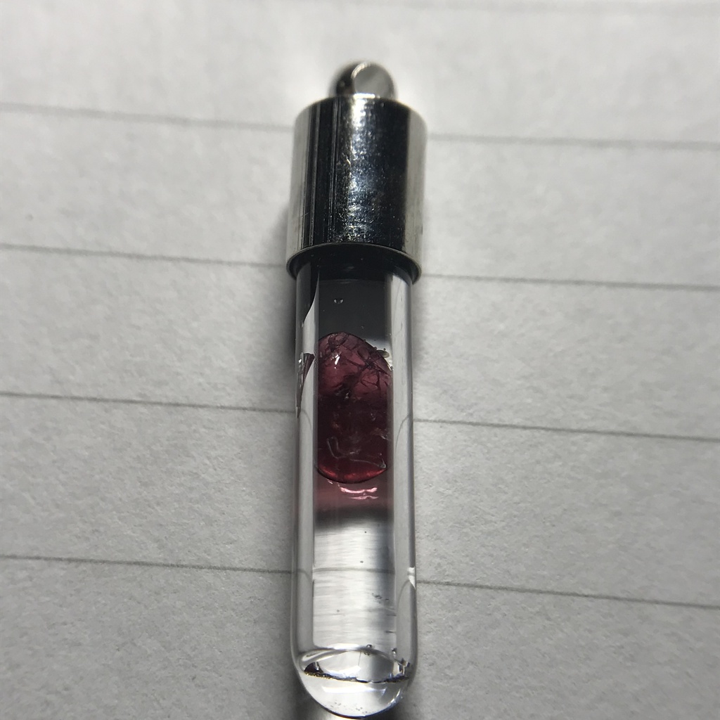 【レビュー用試作品】ガーネット入り試験管(小)