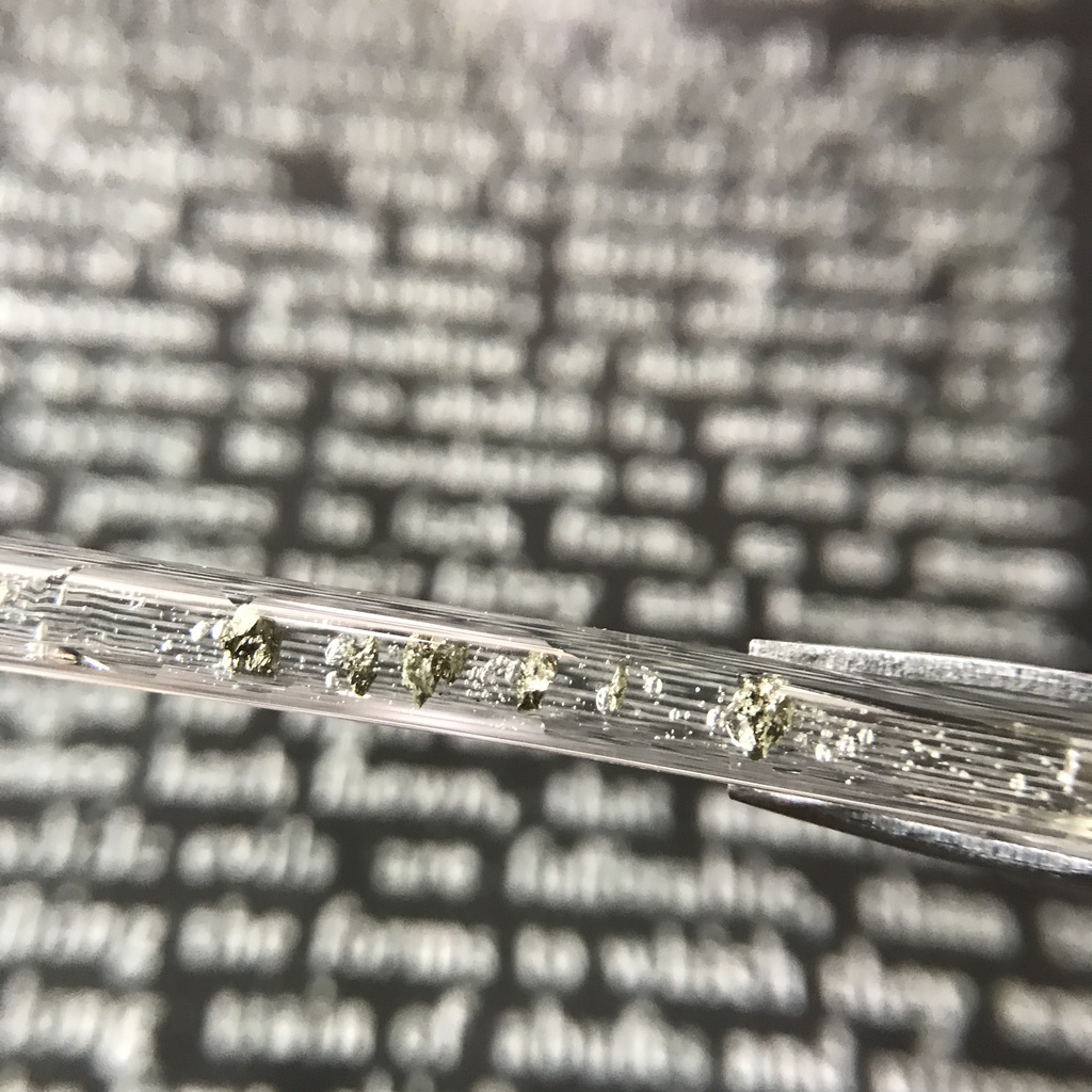 【レビュー用試作品】パイライト(黄鉄鉱)入り試験管