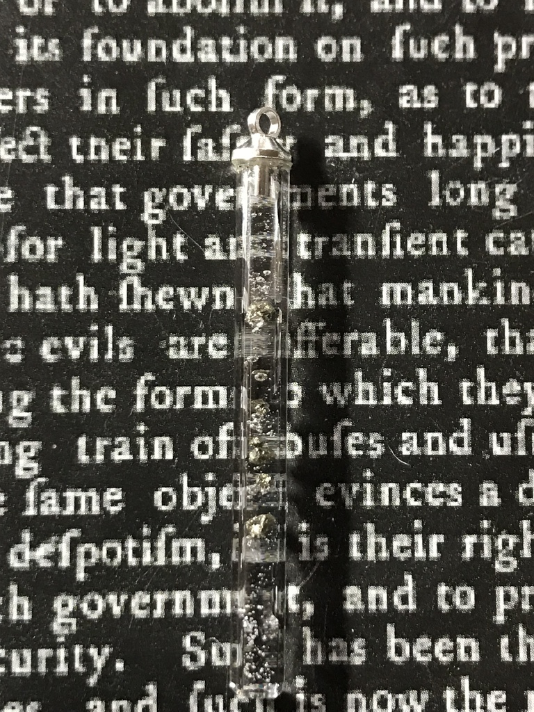 【レビュー用試作品】パイライト(黄鉄鉱)入り試験管