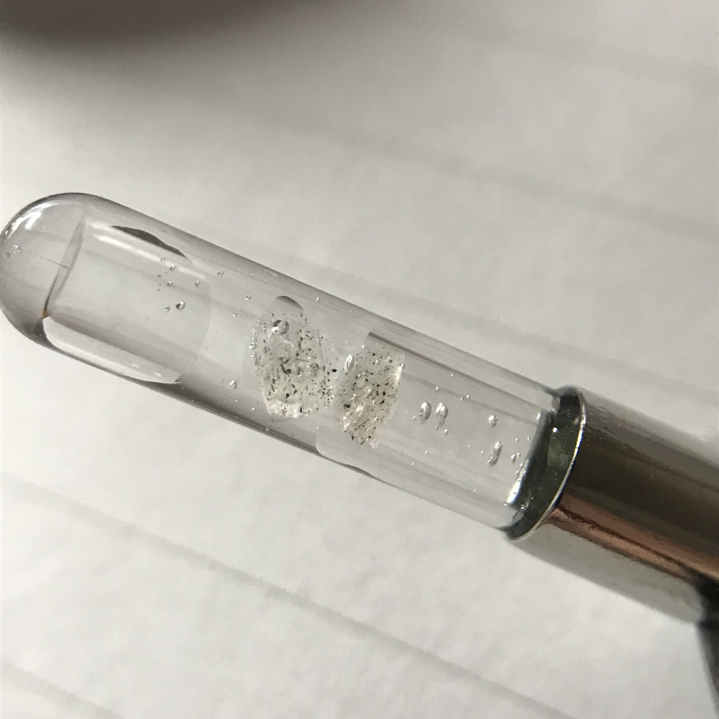 【レビュー用試作品】ラブラドライト入り試験管(小)B