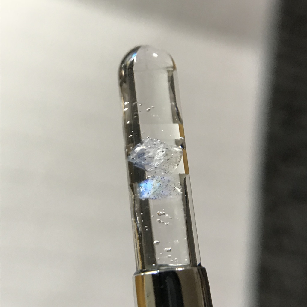 【レビュー用試作品】ラブラドライト入り試験管(小)B