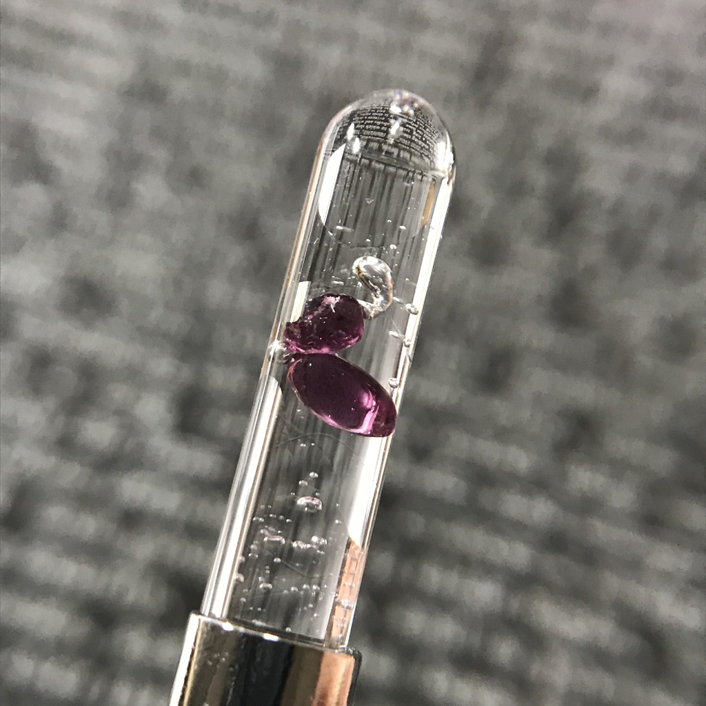 【レビュー用試作品】ロードライトガーネット入り試験管(小)